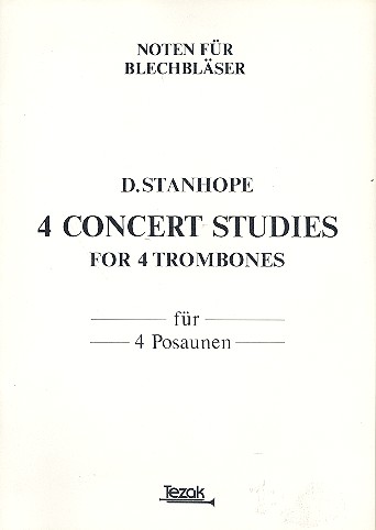 4 Concert Studies for 4 trombones  score and parts  