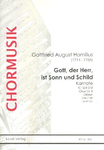 Gott der Herr ist Sonn und Schild  für Soli (SAB), Chor, 2 Oboen,  Streicher und Bc,    Partitur