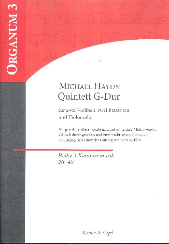Quintett G-Dur für 2 Violinen, 2 Violen  und Violoncello  Stimmen