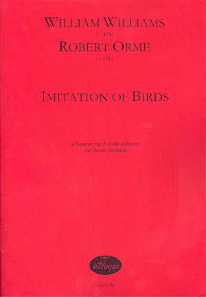 Imitation of Birds  2 Sonaten für 2 Altblockflöten und Bc  