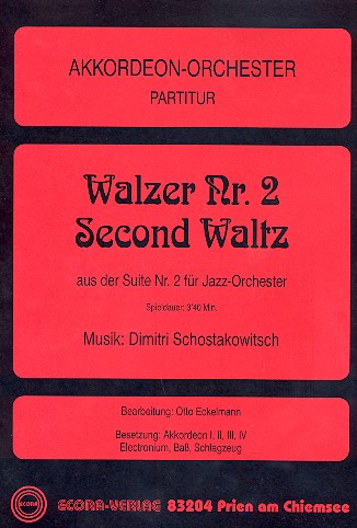Walzer Nr.2 aus der Suite Nr.2  für Jazz-Orchester (Akkordeonorchester)  Partitur