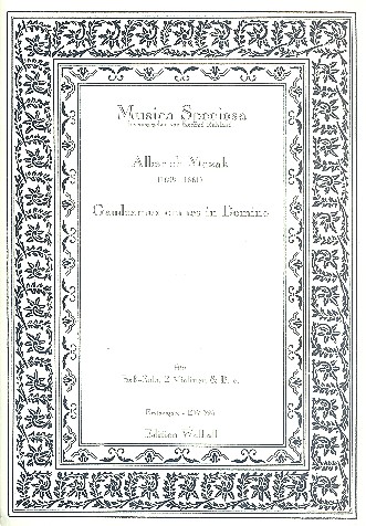 Gaudeamus omnes in domino  für Bass, 2 Violinen und Bc  Partitur und Stimmen