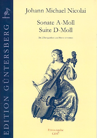 Sonate a-Moll und Suite d-Moll  für 2 Bassgamben und Bc  Partitur und Stimmen