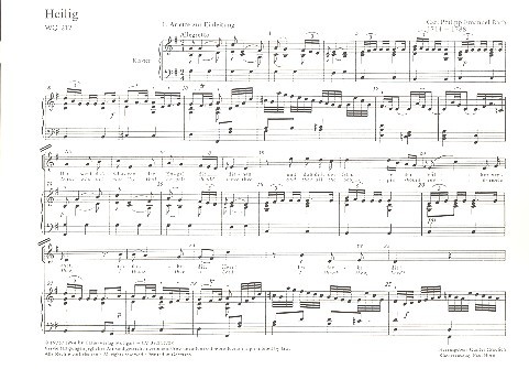 Heilig WQ217 für Alt,  Doppelchor und Orchester  Klavierauszug (dt/en)