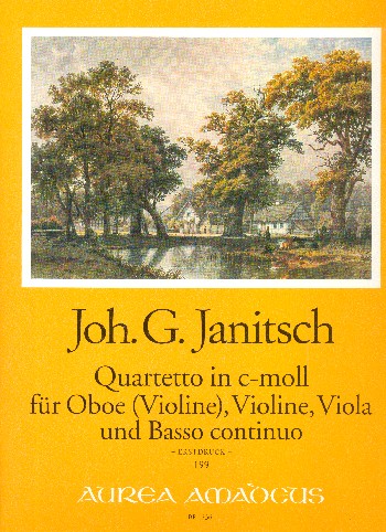 Quartett c-Moll  für Oboe (Violine), Violine, Viola und Bc  Partitur und Stimmen