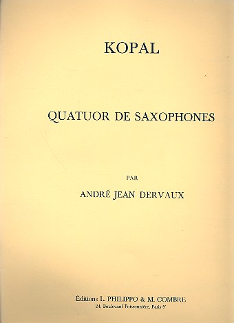 Kopal pour 4 saxophones&nbsp;&nbsp;(SATB),  parties&nbsp;&nbsp;