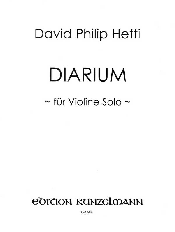 Diarium  für Violine solo  