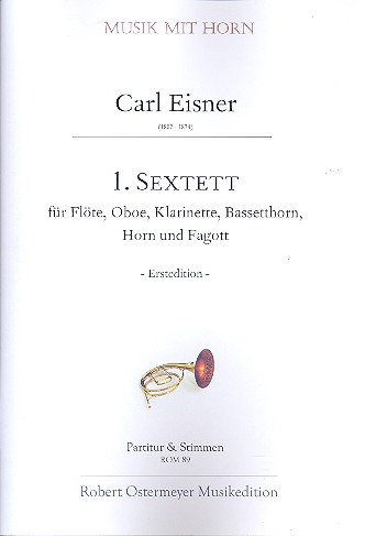 Sextett g-Moll Nr.1  für Flöte, Oboe, Klarinette, Bassetthorn, Horn, Fagott  Partitur und Stimmen