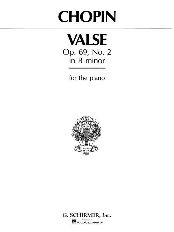 Valse b minor op.69,2&nbsp;&nbsp;for piano&nbsp;&nbsp;