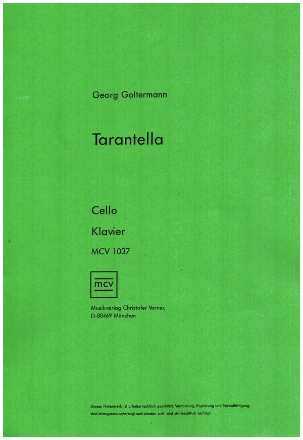 Tarantella op.60,2  für Violoncello und Klavier  