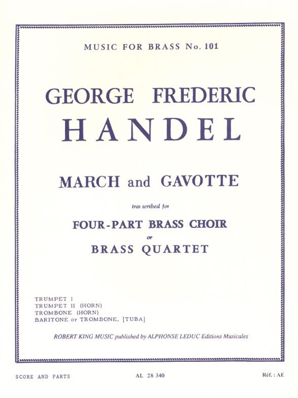 March and Gavotte for brass  chorus (trumpet, horn, trombone, tuba)  score and parts
