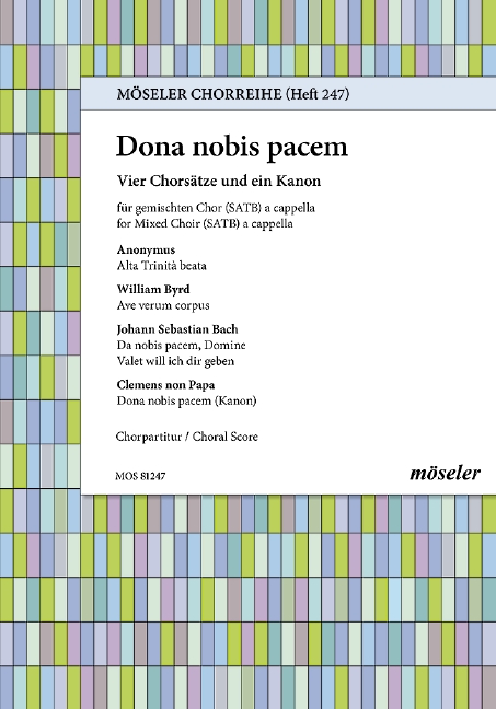 Dona nobis pacem&nbsp;&nbsp;für gem Chor a cappella&nbsp;&nbsp;Singpartitur