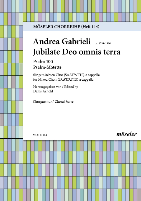 Jubilate deo omnis terra  für 8 stimmen in 2 Chören  Partitur