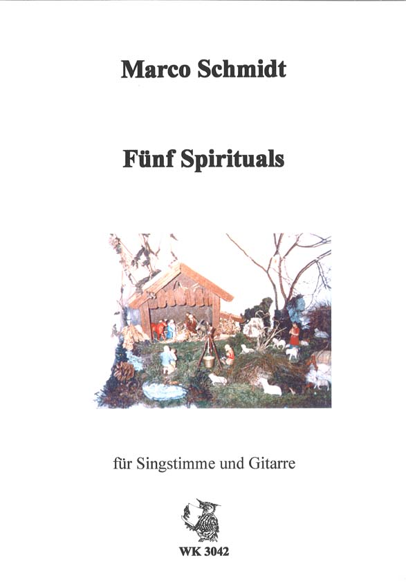 5 weihnachtliche Spirituals  für Gesang und Gitarre  
