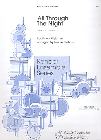 All through the Night&nbsp;&nbsp;for 3 alto saxophones&nbsp;&nbsp;score and parts