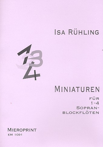 Miniaturen für 1-4 Sopranblockflöten