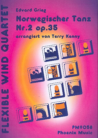 Norwegischer Tanz Nr.2 op.35  für 4 Bläser (variabel)  Partitur und Stimmen