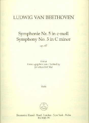 Sinfonie c-Moll Nr.5 op.67&nbsp;&nbsp;für Orchester&nbsp;&nbsp;Viola
