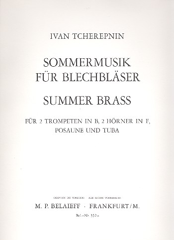 Sommermusik  für 2 Trompeten, 2 Hörner, Posaune, Tuba  Stimmen
