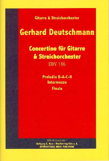 Concertino DWV186  für Gitarre und Streichorchester  Partitur und Stimmen