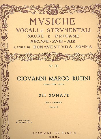 6 sonate op.3  per cembalo  