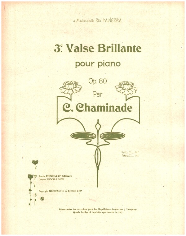 VALSE BRILLANTE OP.80,3&nbsp;&nbsp;POUR PIANO&nbsp;&nbsp;