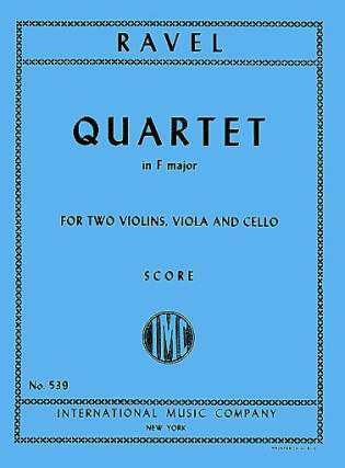String Quartet F major&nbsp;&nbsp;for string quartet&nbsp;&nbsp;study score