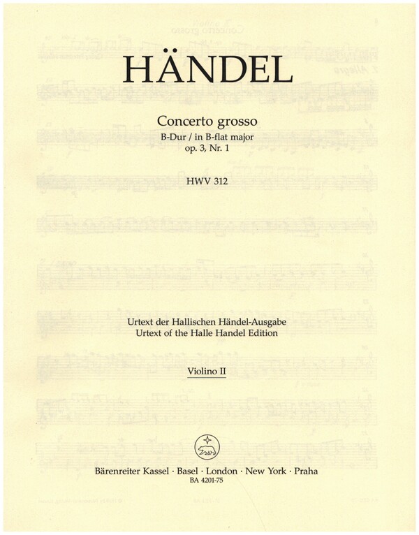 Concerto grosso B-Dur op.3,1&nbsp;&nbsp;für Orchester&nbsp;&nbsp;Violine 2