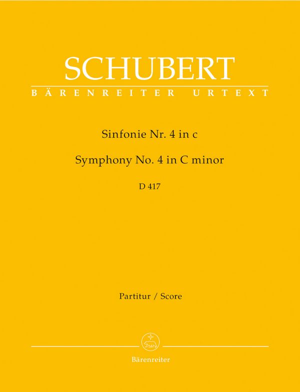 Sinfonie c-Moll Nr.4 D417&nbsp;&nbsp;für Orchester&nbsp;&nbsp;Partitur