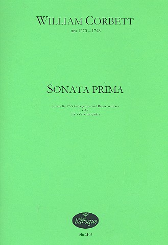 Sonata prima für 2 Viole da gamba oder