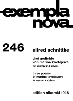 3 Gedichte von Marina Zwetajewa  für Sopran und Klavier  