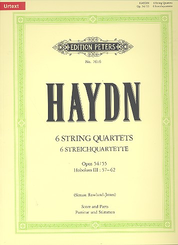6 Streichquartette op.54 und op.55  für Streichquartett  Partitur und Stimmen
