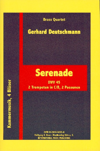 Serenade DWV45 für 2 Trompeten in C/B  und 2 Posaunen  Partitur und Stimmen