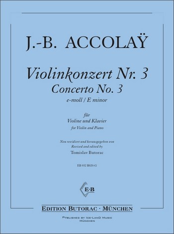 Konzert e-Moll Nr.3 für Violine  und Klavier  