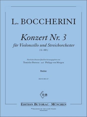 Konzert Nr.3 für Violoncello und&nbsp;&nbsp;Streichorchester, Partitur&nbsp;&nbsp;