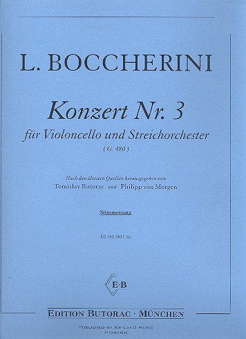 Konzert Nr.3 für Violoncello und&nbsp;&nbsp;Streichorchester, Stimmensatz&nbsp;&nbsp;(Solo-Vc, 5--5-3-5)