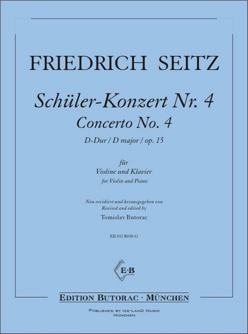 Schüler-Konzert D-Dur Nr.4 op.15  für Violine und Klavier  