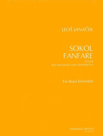 Sokol Fanfare for 9 trumpets, 2 tenor tubes,&nbsp;&nbsp;2 bass trumpets and timpani,  score and parts&nbsp;&nbsp;First movement from sinfonietta