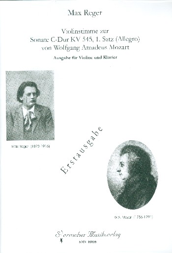 Violinstimme zur Sonate C-Dur KV545 1. Satz&nbsp;&nbsp;(Mozart) für Violine und Klavier&nbsp;&nbsp;