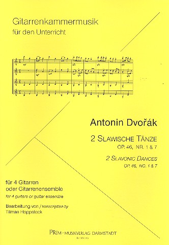 2 slawische Tänze op.46.1 und op.46,7  für 4 Gitarren (Gitarrenensemble)  Partitur und Stimmen