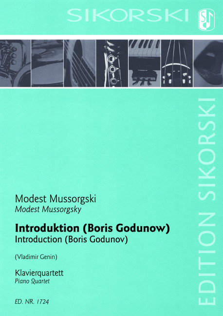 Introduktion aus der Oper&nbsp;&nbsp;Boris Godunow für Violine, Viola,&nbsp;&nbsp;Violoncello und Klavier,  Partitur und Stimmen