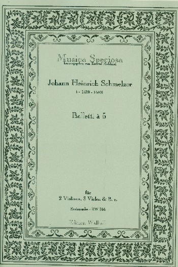 Balletti a 5  für 2 Violinen, 3 Violen und Bc.  Partitur und Stimmen
