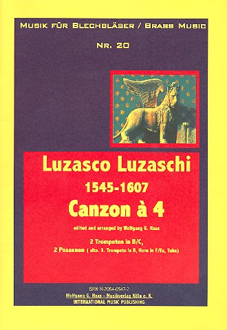Canzon a 4 für 2 Trompeten in C/B und&nbsp;&nbsp;2 Posaunen,  Partitur und Stimmen&nbsp;&nbsp;