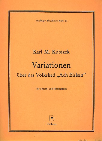 Variationen über das Volkslied  Ach Elslein für 2 Blockflöten (SA)  