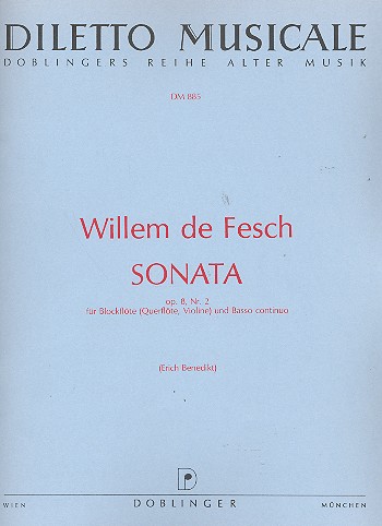 Sonate Nr.2 op.8 für Blockflöte  und Bc  