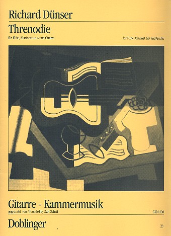 Threnodie  für Flöte, Klarinette in A und Gitarre  Partitur und Stimmen