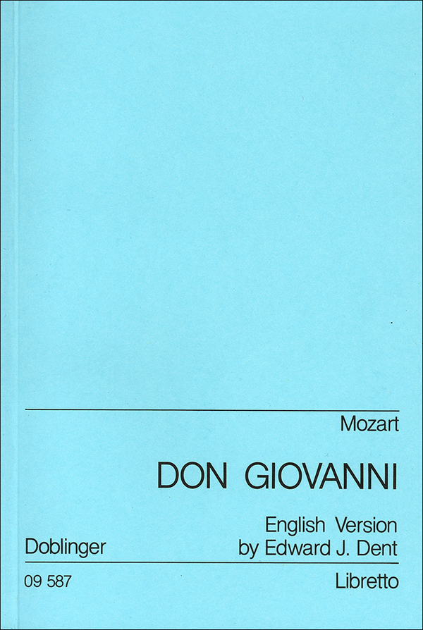 Don Giovanni&nbsp;&nbsp;Libretto (eng)&nbsp;&nbsp;Dent, Edward, J., Übersetzung