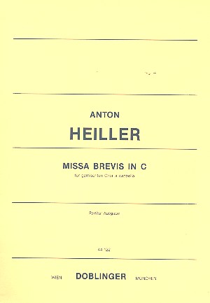 Missa Brevis C-Dur für gem Chor&nbsp;&nbsp;a cappella,  Singpartitur&nbsp;&nbsp;