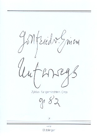 Unterwegs für gem Chor a cappella  Singpartitur  