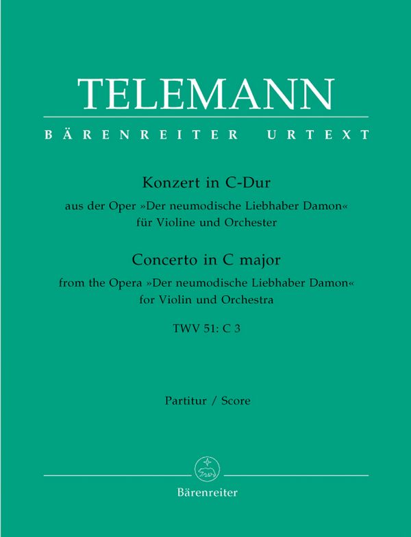 KONZERT C-DUR TWV51:C3&nbsp;&nbsp;FUER VIOLINE UND ORCHESTER&nbsp;&nbsp;PARTITUR